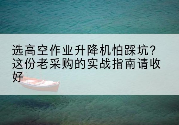 山海关高空作业升降机厂家推荐-选高空作业升降机怕踩坑？这份老采购的实战指南请收好