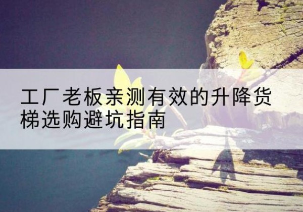 山海关升降货梯怎么选-工厂老板亲测有效的升降货梯选购避坑指南